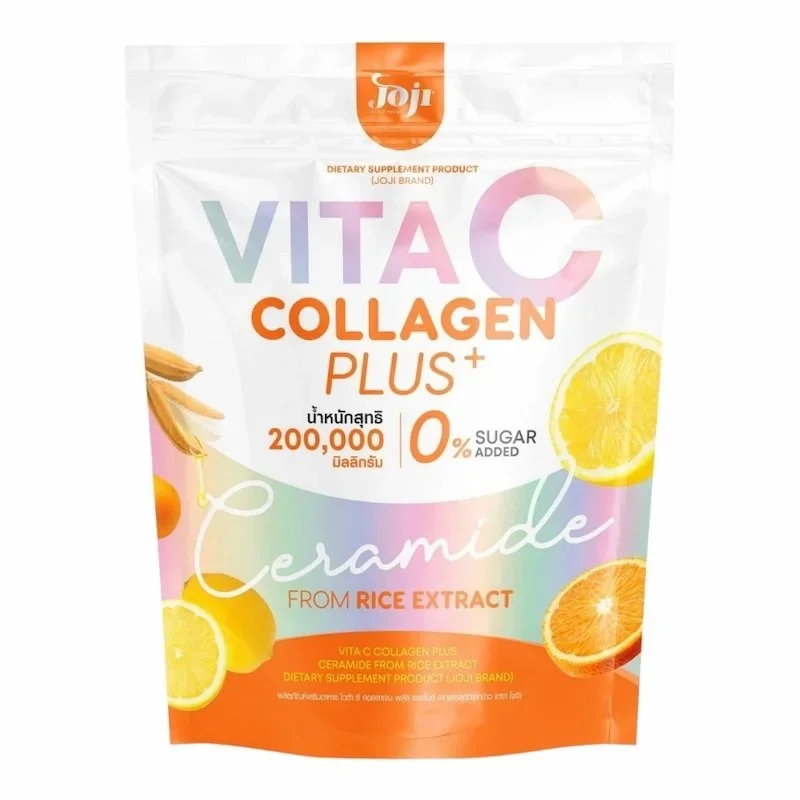 JOJI Vita C Collagen Plus : Collagène en Poudre & Céramides Éclat (10 Sachets)