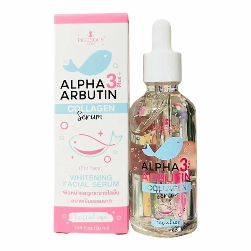 Precious Skin Alpha Arbutin 3Plus+ Collagen Serum – Sérum Éclaircissant & Anti-Âge 50ml