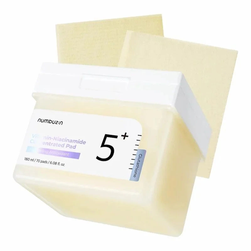 Numbuzin No.5 Pads Vitamin-Niacinamide Concentrés 70 tampons – Éclat et Hydratation