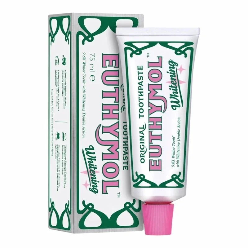 Dentifrice Euthymol Whitening – Haleine Fraîche et Dents Éclatantes