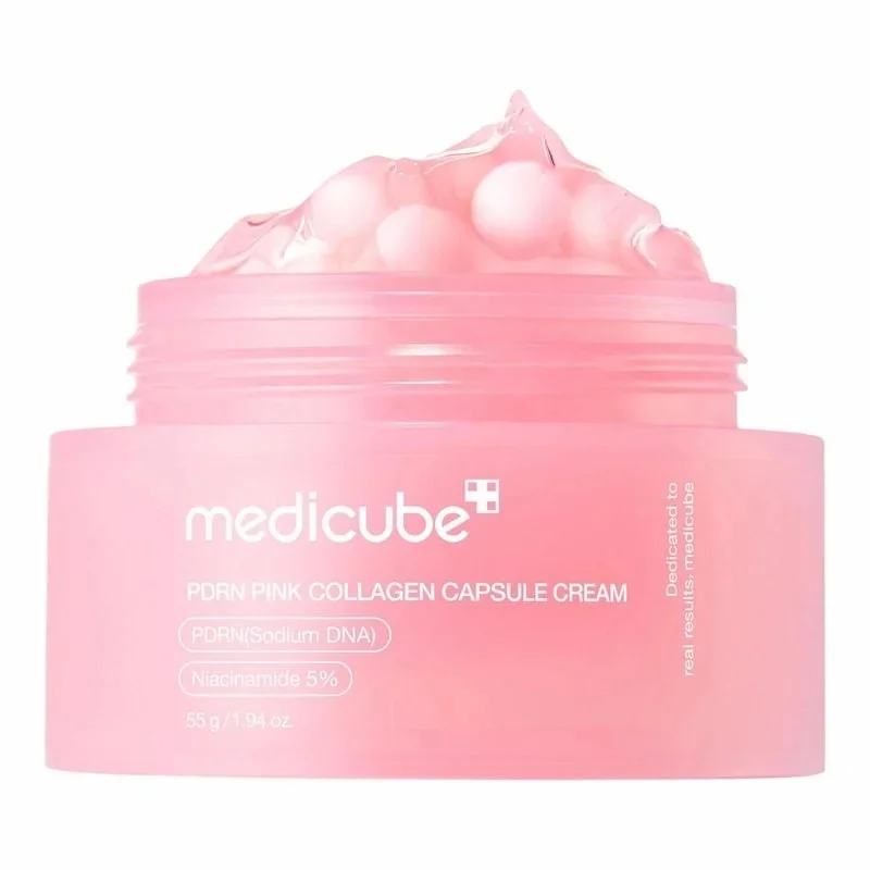 Medicube PDRN Pink Collagen – Crème Collagène Rose & Capsules d’ADN de Saumon 55g