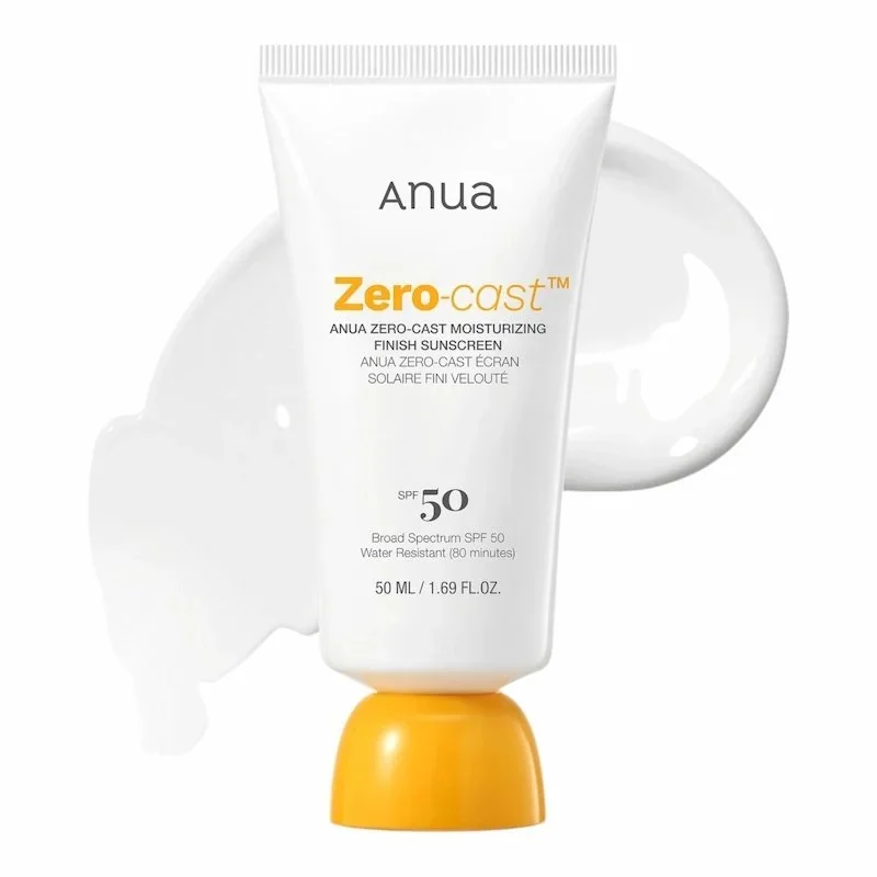 Anua Zero Cast Moisturizing Finish – Écran Solaire sans Traces Blanches SPF 50+ 50ml