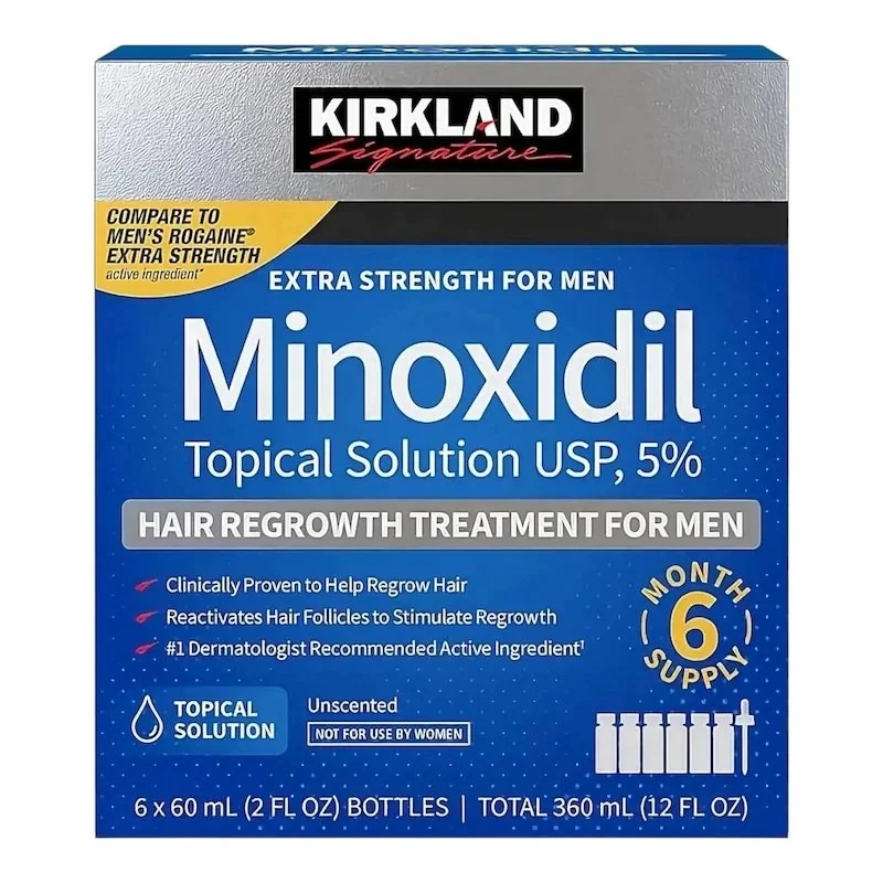 Solution Minoxidil Kirkland Repousse Cheveux Intense 6 Mois